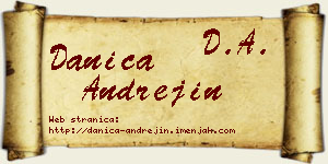 Danica Andrejin vizit kartica